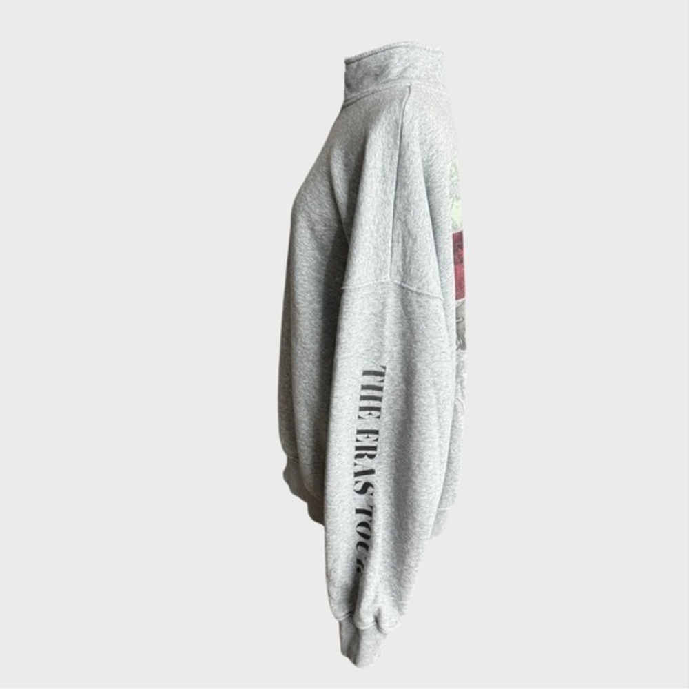 Taylor Swift‎ The Eras Tour Gray Zip Sweatshirt Large or XL Boxy fit Pop Music - Picture 2 of 9